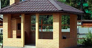Беседка из кирпича под ключ в Новороссийске цена от 3200 рублей - Кампрок