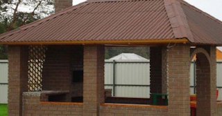 Беседка из кирпича под ключ в Новороссийске цена от 3200 рублей - Кампрок